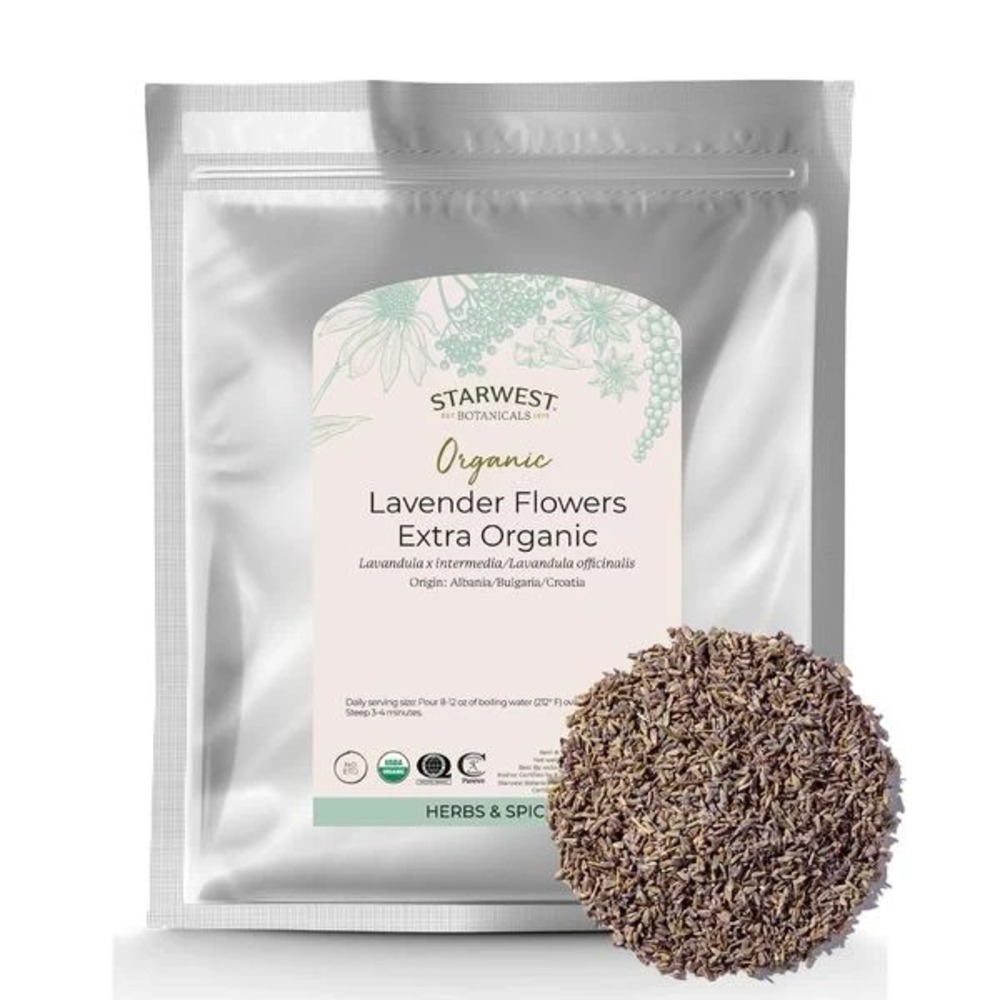 Starwest Botanicals Organic Dried Lavender Flowers Extra Grade, 4 Ounces